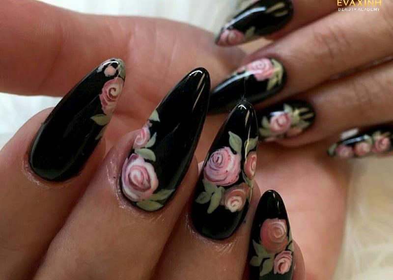 nail vẽ hoa