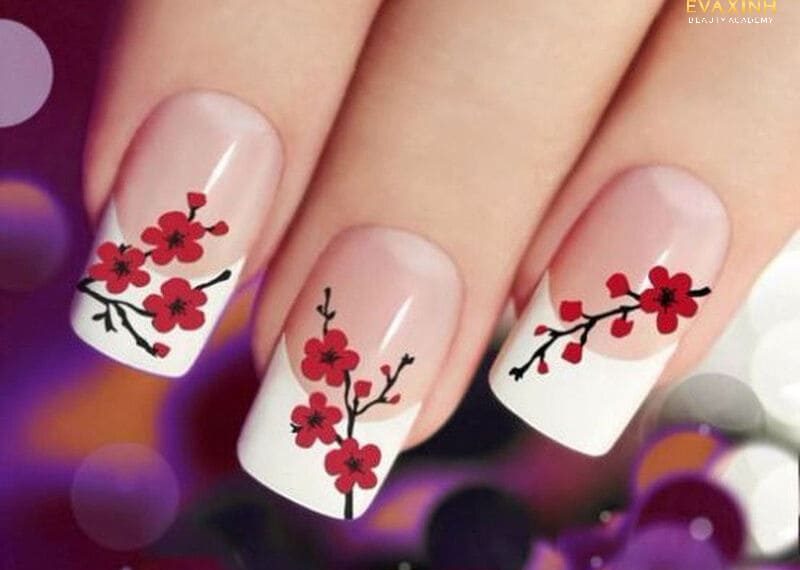 Các mẫu nail vẽ hoa đơn giản đẹp  ALONGWALKER