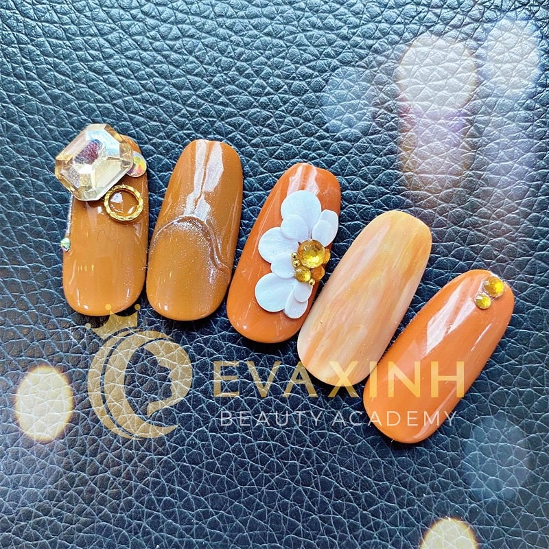 mẫu nail nhẹ nhàng đi học 