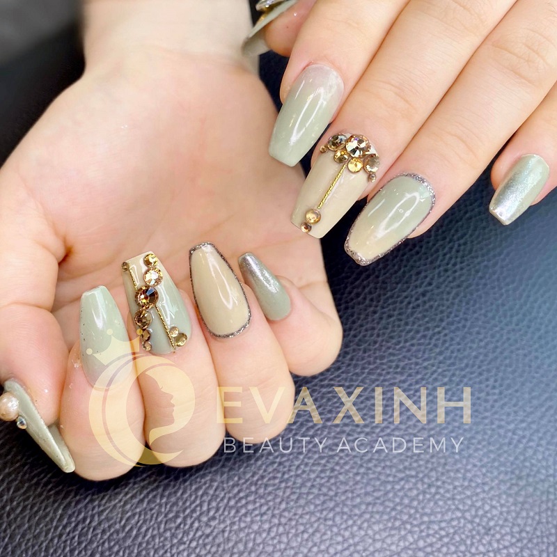 mẫu nails cô dâu