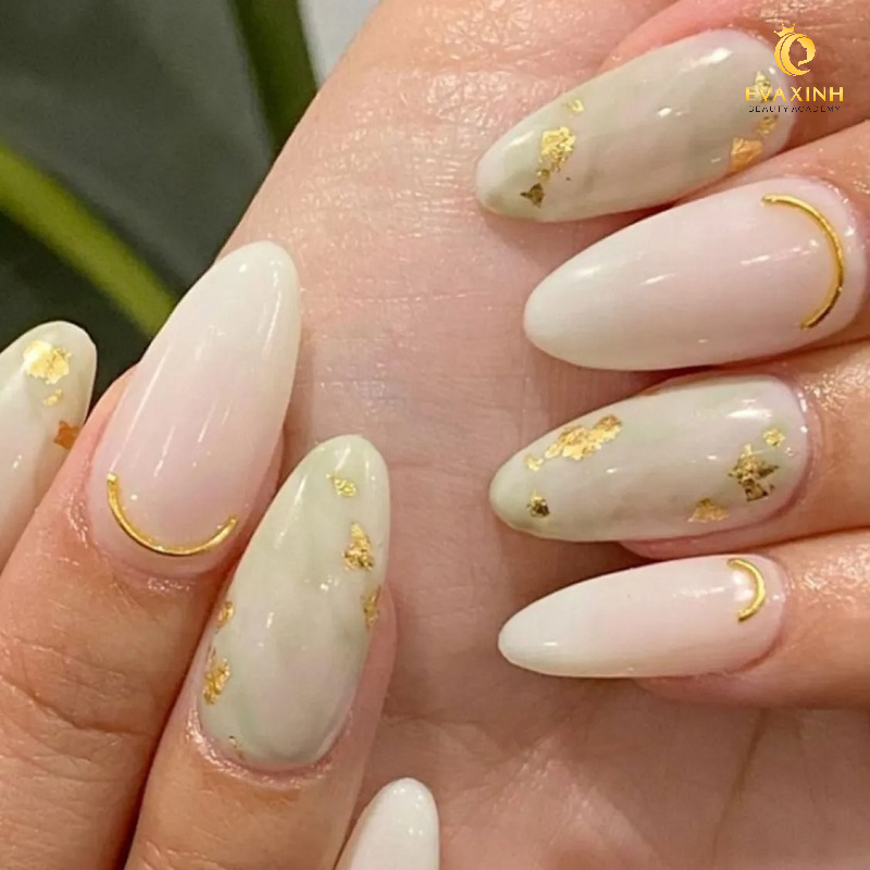 mẫu nail vân đá đẹp