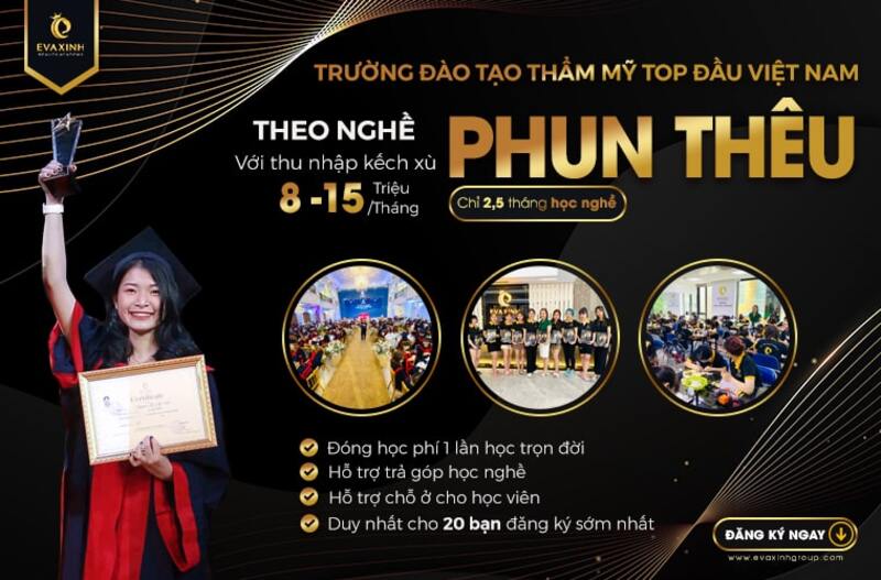 Bỏ túi 7 địa chỉ Học phun xăm tại HCM uy tín chất lượng